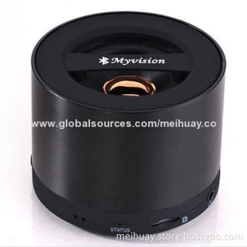 Mini Outdoor Portable Round Bluetooth Speaker With Metal Material